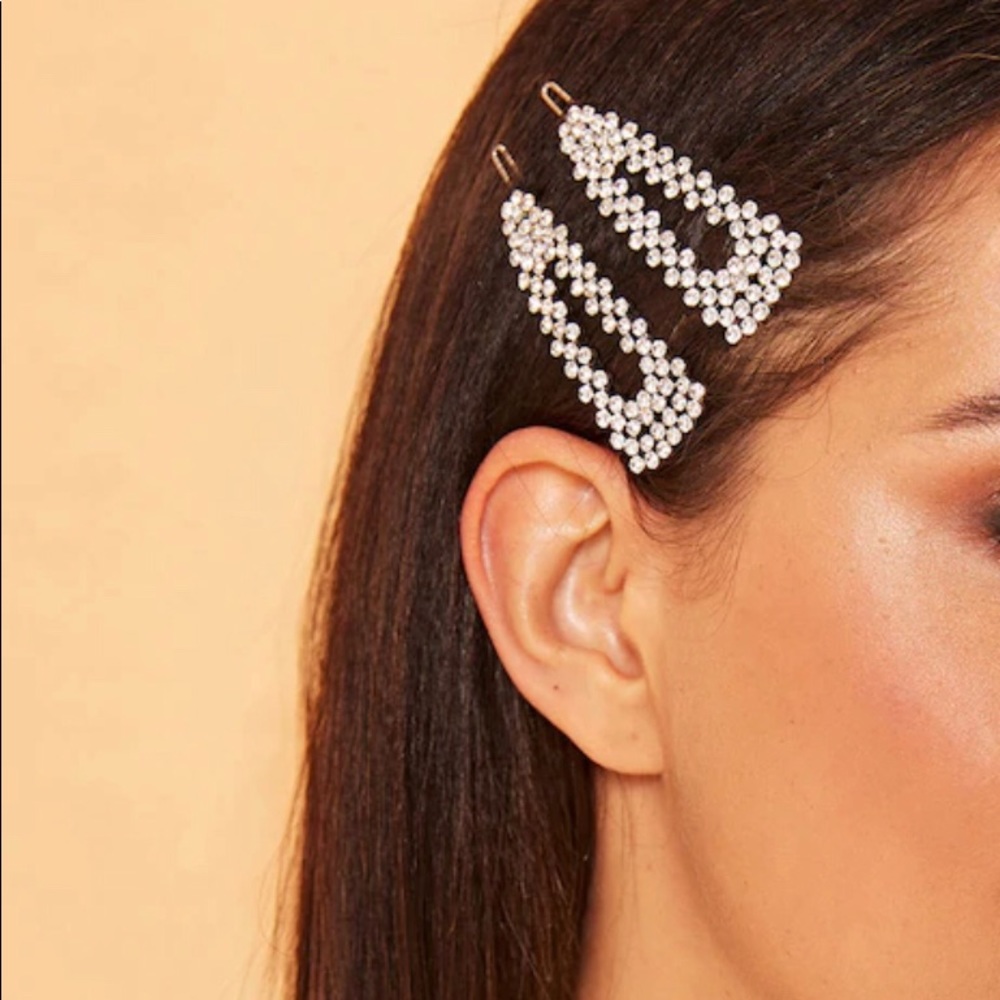 Glamorous Rhinestone Hair Clips (Set of Two)